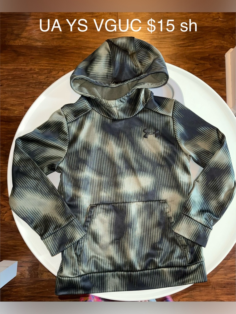 Under Armour Olive & Black Kids' Pullover Hoodie